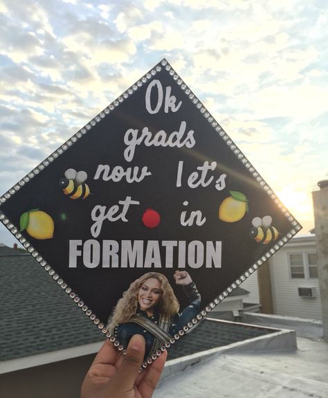 ACIT graduation class of 2016  Beyoncè Graduation Cap Beyonce Graduation Cap, Graduation Cap Designs College, Graduation Looks, Graduation Cap Decoration Ideas, Graduation Goals, College Graduation Cap Ideas, Funny Graduation Caps, Cap Decoration Ideas, Grad Hats