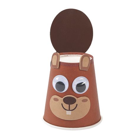 Fall Squirrel Cup Craft Kit - OrientalTrading.com Scouting Activities, Googly Eye Crafts, January Craft, Fall Squirrel, Thanksgiving Crafts For Toddlers, Storytime Crafts, Animal Art Projects, Activities Ideas, Thanksgiving Crafts For Kids