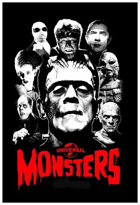 Universal Monsters Tattoo, Universal Monsters Art, Frankenstein Tattoo, Universal Horror, Inner Monster, Classic Monster Movies, Frankenstein Art, Halloween Pics, Halloween Wallpaper Cute