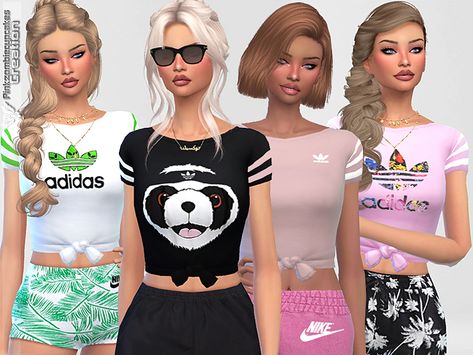 -20 Adidas tees. Found in TSR Category 'Sims 4 Female Everyday' Sims 4 Sporty Collection, Sims 4 Cc Sportswear Female, Sims 4 Cc Clothes Thesimsresource, Sims 4 Cc Women Graphic Tee, Thesimsresource Clothes, Sims 4 Traits, Adidas Tee, Sims 4 Black Hair, Sims 4 Cc Shoes