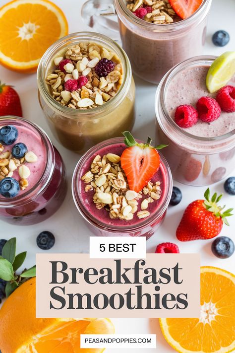 Busy mornings? No problem! These morning energy smoothies are quick, delicious, and packed with protein to keep you fueled all day. Say goodbye to skipping breakfast and hello to easy, healthy starts! Easy Morning Smoothies Breakfast Ideas, Breakfast Smoothie Vegan, Morning Shakes Breakfast, Healthy Shakes For Breakfast, Wake Up Smoothie, Morning Protein Shake Breakfast, Smoothie Recipes Healthy Breakfast Easy, Morning Shakes Healthy, Best Morning Smoothie