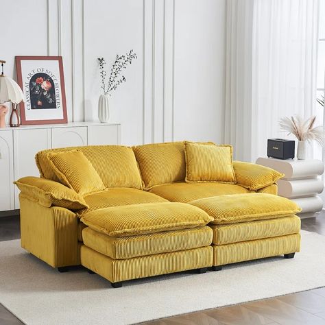 ZX Design Ariaha 84.6'' Pillow Top Arms Sofa & Reviews | Wayfair Earthy Apartment Aesthetic, Earthy Apartment, Corduroy Couch, Oversized Loveseat, Oversized Chaise, Oversized Chaise Lounge, Oversized Sectional Sofa, Corduroy Sectional, Corduroy Sofa