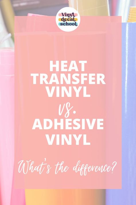 Difference between htv and vinyl // difference between vinyl and iron on // heat transfer vinyl vs permanent vinyl // HTV or permanent vinyl on wood // HTV or permanent vinyl on canvas // Permanent Adhesive Vinyl Projects, Transfer Tape For Vinyl Alternative, Permanent Vinyl Projects, Vinyl On Wood, Vinyl On Canvas, Adhesive Vinyl Projects, Wood Transfer, Craft Things, Cricut Craft