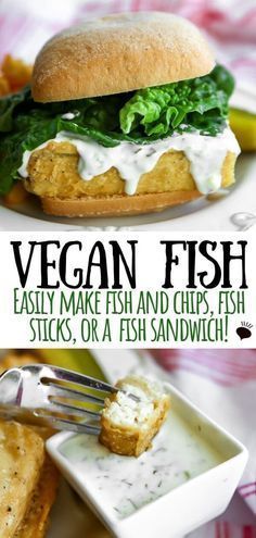 A vegan fish recipe great for making vegan fish and chips, vegan fish sticks, or sandwiches! You'll be amazed by how real this "fish" tastes! Vegan Fish Sandwich, Vegan Fish Recipes, Vegan Fried Fish, Vegan Fish And Chips, Vegan Seafood, Resep Vegan, Fish Sandwiches, Vegan Sandwiches, Fish Recipes Baked