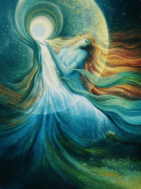 Llewellyn Vaughan-Lee – Reclaiming The Feminine Mystery Of Creation – 6-14-14 | Higher Density Blog Prophetic Art, Age Of Aquarius, Mystical Art, Goddess Art, Visionary Art, Arte Fantasy, Painting Inspo, Spiritual Art, Divine Feminine