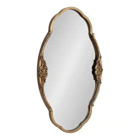 Kate and Laurel Novella Decorative Wall Mirror - 30x18 - Bed Bath & Beyond - 36183460 Traditional Glam, Decorative Wall Mirror, Baroque Design, Large Wall Mirror, Ornate Mirror, Beautiful Mirrors, Rectangle Mirror, Oval Mirror, Metal Hangers