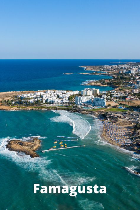 Cyprus Beaches, Famagusta Cyprus, Nissi Beach, Art Buildings, Northern Cyprus, North Cyprus, Enchanted Island, Famous Beaches, Greece Islands