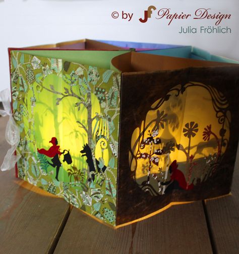 Carousel Book, Tunnel Book, Pop Up Art, Paper Pop, Up Book, Pop Up Book, Handmade Books, Light Project, Little Red Riding Hood