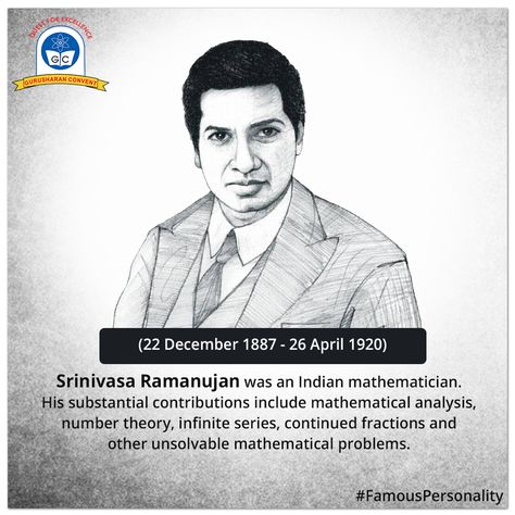 Srinivasa Ramanujan Drawing, Srinivasa Ramanujan Hd Images, Ramanujan Mathematics, Mathematics Quotes, Srinivasa Ramanujan, Indian Facts, Vedic Maths, Birthday Board Classroom, Mathematical Analysis