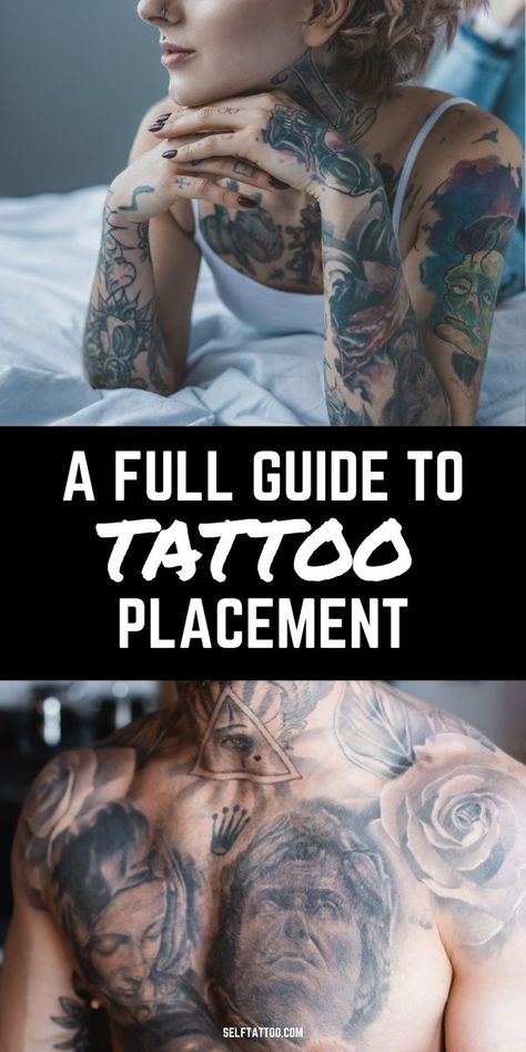 How To Choose Tattoo Placement, How To Plan Tattoo Sleeve, Where To Get A Tattoo On Your Body Chart, Bad Tattoo Placement, Best First Tattoo Placement, Best Tattoo Placement Men, Men Tattoo Placement Ideas, Big Tattoo Placement Ideas, Body Placement For Tattoos