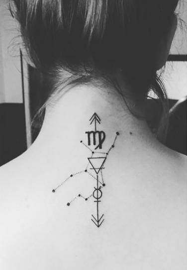 25 Best Zodiac Tattoos, Virgo Symbols And Astrological Meanings For Virgo Zodiac Sign | YourTango Virgo Sign Tattoo, Scorpio Constellation Tattoos, Scorpio Zodiac Tattoos, Virgo Tattoo Designs, Virgo Constellation Tattoo, Astrology Tattoo, Horoscope Tattoos, Scorpio Tattoo, Virgo Tattoo