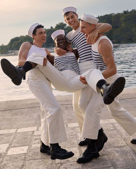 Sailor Outfit Mens, Marine Costume, Sailor Aesthetic, Jacob Bixenman, Augusta Alexander, Sailor Costume, Lgbt History, Aesthetic Outfits Men, Le Male