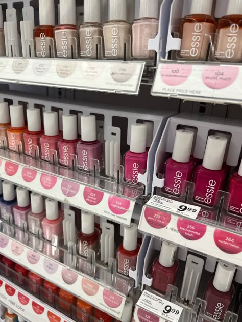 Coquette Nail Polish, Nail Polish Aesthetic, Pink Aesthetic Beauty, Lana Del Rey Pink, Nail Polish Organization, Make Up Games, Essie Pink Nail Polish, Nail Polish Pink, Nail Paint Shades