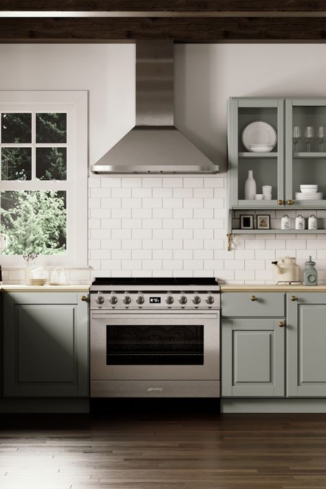 Smeg Kitchen Ideas Inspiration, Smeg Kitchen Ideas, Fridge Smeg, Smeg Range, Smeg Kitchen, Induction Range Cooker, Lodge Ideas, Smeg Appliances, Professional Appliances