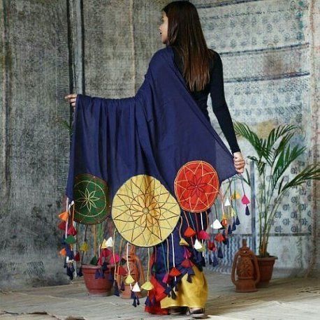 Stylish Dupatta, Tassels Fashion Clothing, Saree Blue, Saree Blouses Online, Navratri Dress, Of Sarees, Dress Neck Designs, Indian Gowns Dresses, Kurti Designs Party Wear