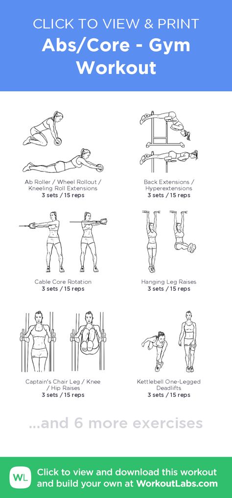 Abs/Core - Gym Workout – click to view and print this illustrated exercise plan created with #WorkoutLabsFit Gym Machine Core Workout, Abs In Gym Workout, Abb Workouts Gym, Abs Gym Workout Machine, Ab Machine Workout, Gym Machines For Abs, Core Workout Gym Machines, Core Gym Workout, Ab Day Workout