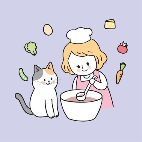 Cooking Pictures, Cat Cooking, Chef Cartoon, Cooking Clipart, Kitchen Cartoon, Cartoon Chef, Clipart Boy, Animated Clipart, Cartoon Mom