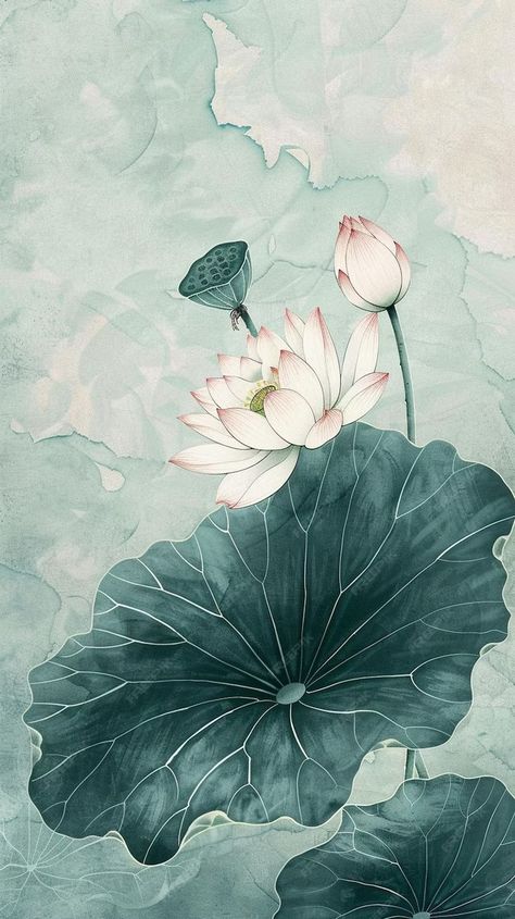 There is a painting of a lotus flower and a butterfly on a leaf generative ai | Premium AI-generated image A Butterfly, Lotus Flower, Graphic Resources, Lotus, Iphone, Flowers