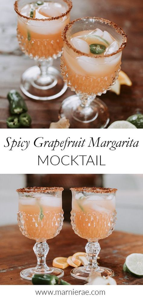 Mocktails Margaritas, Seltzer Mocktails, Nonalcoholic Margarita, Alcohol Free Drink Recipes, Alc Drinks, Samhain Decor, Crafty Cocktails, Margarita Mocktail, Grapefruit Margarita