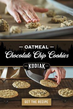 Are you ready for our top secret Oatmeal Chocolate Chip Cookie recipe? Casual cookie lovers need not apply, this is strictly for devoted dessert fans. You're in? Good. Because once you try a batch of these ooey, gooey, jam-packed with chocolate chips and whole grains cookies — you'll never go back to take and bake cookie dough again. Preheat the oven, grab a glass of milk, and enjoy! #Kodiak Kodiak Cookies Chocolate Chips, Dutch Oven Pot Pie, Kodiak Oatmeal, Dutch Oven Chicken Pot Pie, Oven Chicken Pot Pie, Recipe Oatmeal, Oatmeal Chocolate Chip Cookie, Dutch Oven Chicken, Oatmeal Chocolate Chip Cookie Recipe