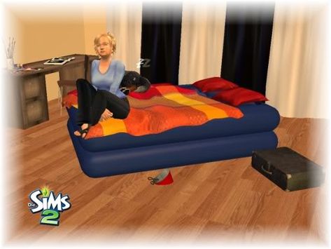 Click to view full image Hillbilly Hot Tub, Crate Bench, Sims 3 Cc Finds, Ts2 Cc, Pallet Bed, Cute Furniture, Old Beds, Inflatable Bed, Sims Games