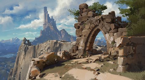 ArtStation - Seat of the Lakeland, Grady Frederick Grady Frederick, Fantasy Environment, Vis Dev, Illustration Fantasy, Best Brushes, Environment Design, Environmental Art, Digital Painting, Style Guides