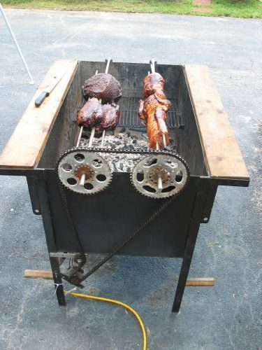 Homemade Smoker Plans, Homemade Grill, Diy Fire Pit Ideas, Smoker Plans, Homemade Smoker, Bbq Grill Smoker, Bbq Grill Design, Homemade Bbq, Bbq Pit