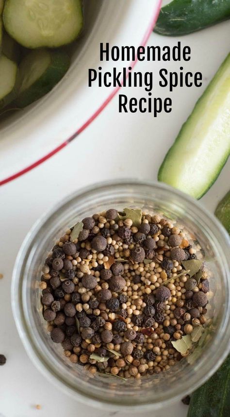 Easy Pickling Spice Recipe, Overnight Pickles, Pickling Spice Recipe, Homemade Pickling Spice, Canned Pickles, Pickled Vegetables Recipe, Canning Pickles, Spice Mix Recipes, Refrigerator Pickles