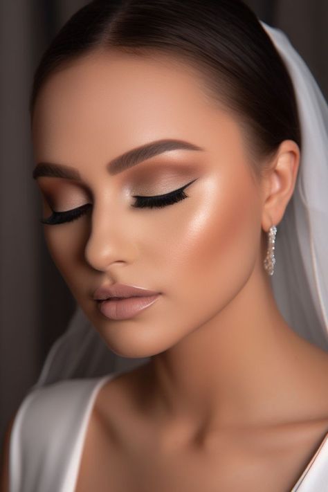 Bride Makeup Hooded Eyes, Glam Bride Makeup, Black Smokey Eye Makeup, Special Occasion Makeup, Wedding Eye Makeup, Glam Wedding Makeup, Wedding Makeup For Brown Eyes, Bridal Eye Makeup, Eye Makeup Styles