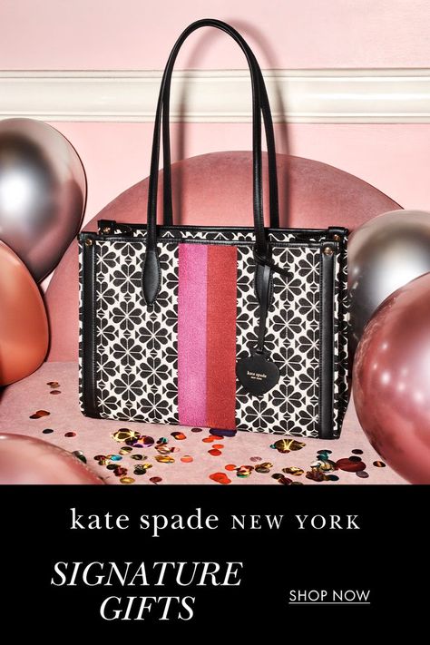 The kate spade new york holiday gift guide is here. You’ll find classic bags in our signature patterns, along with pearls, zebra stripes, candy and more—something for every last person on your list. New York Holiday, Work Bags Laptop, Flower Purses, Floral Handbags, Satchel Backpack, Flower Collection, Kate Spade Totes, Swag Bag, Women's Bags By Style