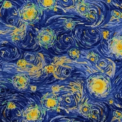 Starry Night Van Gogh Blue & Yellow Swirls Quilting Fabric 100% Cotton In Stock and Ships Today! by FabricStashTreasures on Etsy Gogh The Starry Night, Starry Night Van Gogh, Blue Stars, Summer Blue, Cotton Quilting Fabric, Joanns Fabric And Crafts, Blue And Yellow, Quilting Fabric, Cotton Quilts