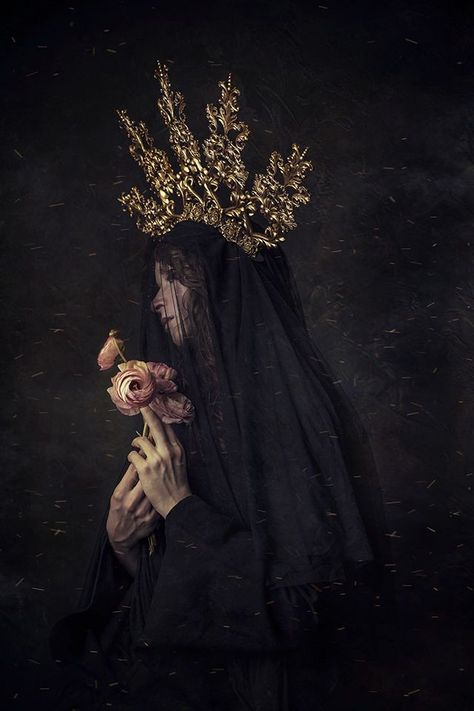 Veil, Crown, Photography, Black, Art