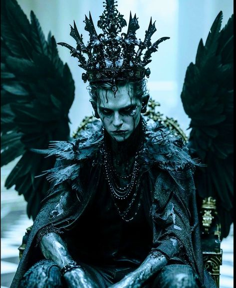 Evil King Outfit, Lucifer Halloween Costume, Dark King Costume, Lucifer Costume, Demon Halloween Costume Men, All Black Fantasy Outfit Male, Dark Robes Male, Men’s Demon Costume, Demon Halloween Costume