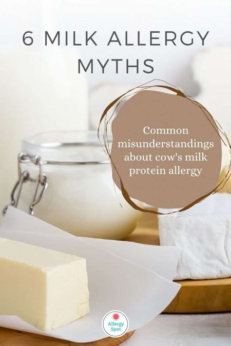 6 Milk Allergy Myths: What People Get Wrong » Allergy Spot Cow Milk Free Recipes, Cows Milk Protein Allergy Baby, Milk Protein Allergy Diet, Milk Allergy Baby, Milk Allergy Recipes, Milk Allergy Symptoms, Dairy Allergy Symptoms, Lactose Free Dairy Products, Dairy Free Pancake Recipe