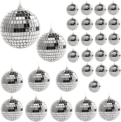 30Pcs Mini Disco Balls, Silver Disco Balls Mini Disco Ball Decorations Hanging Reflective Mirror Balls for Disco Party Wedding Birthday Decoration : Amazon.co.uk: Musical Instruments & DJ Mini Disco Ball Decor, Diamond Birthday Theme, Mini Disco Balls, Mini Disco Ball, Disco Ball Decorations, Disco Ball Decor, Diamond Birthday, Snow Ball, Light Spots