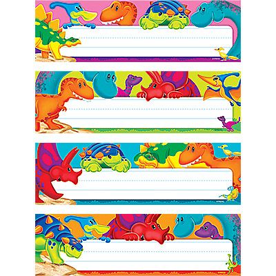 Desk Toppers, Dinosaur Classroom, Dinosaur Theme Preschool, Fun Messages, Dinosaur Crafts, Classroom Labels, Name Plates, Book Labels, Dinosaur Theme