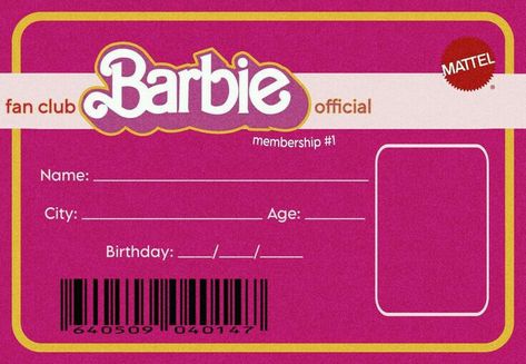 Barbie Powerpoint, Id Card Png, Barbie Template, 블로그 디자인, Hello Kitty Printables, Desain Buklet, Barbie Images, Scrapbook Printing, Pink Birthday Party