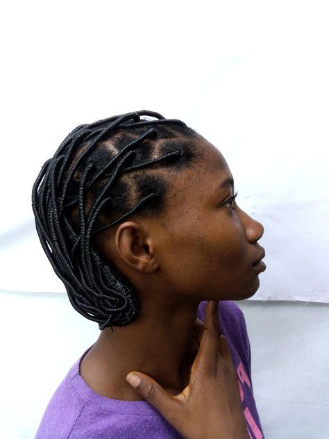 Thread Hairstyles African Hair, Rubber Thread Hairstyles African Hair, Threaded Hairstyles, Thread Hairstyles, Hairstyles African Hair, Threaded Hair, Threading Hair, African Threading, Hair Threading