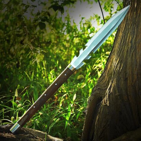 Prime Sharpest Hunting Spear Available for Order. You'll be satisfied by our services and products. For buying purposes contact us on email or slide in Dm for further information #everydaycarry #handmade #knifenut #knifemaker #knifemaking #blade #knifecollection #edcknife #edcgear #knifecommunity #bushcraft #knifepics #edccommunity #customknives #knivesofinstagram #hunting #knivesofig #knifefanatics #pocketdump #tactical #survival #customknife #blades #pocketknife #knifestagram Hunting Spear, Pocket Dump, Knife Collection, Handmade Gifts For Her, Custom Knife, Tool Steel, Leaf Spring, Knife Making, Steel Handle