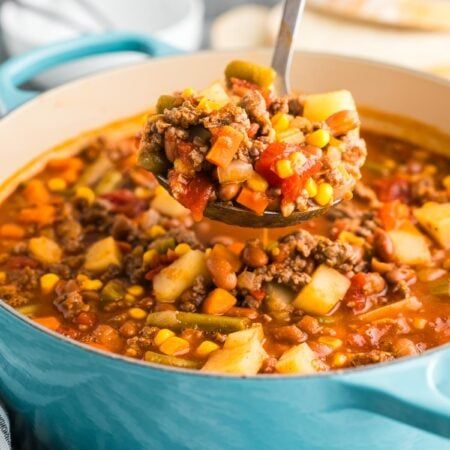 Cowboy Soup - Dear Crissy Cowboy Caviar Soup, Cowboy Vegetable Soup, Creamy Cowboy Soup, Cowboy Soup Crockpot, Cowboy Hamburger Soup, Cowboy Soup Recipe, Crockpot Cowboy Soup, Texas Cowboy Stew, Cowboy Soup