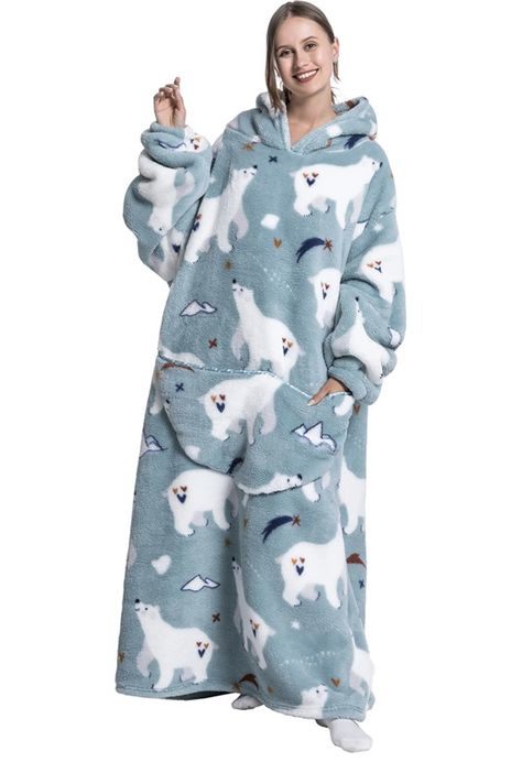 #fashion #womensclothing #hoodie #warm #comfy #stylish #trendy #shopping #amazing #giftideas #gifts #affiliate Pyjamas Aesthetic, Comfy Pyjamas, Blanket With Sleeves, Lounge Robes, Oversize Pullover, Plus Lingerie, Oversized Blanket, Blanket Sweater, Aesthetic Winter