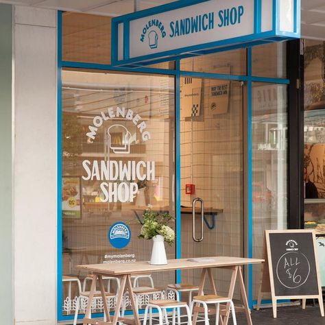 Coffee Shop Concept, Small Coffee Shop, Sandwich Restaurant, Sandwich Bar, Bread Shop, Coffee Shop Interior Design, Storefront Design, Sandwich Shop, Bagel Shop