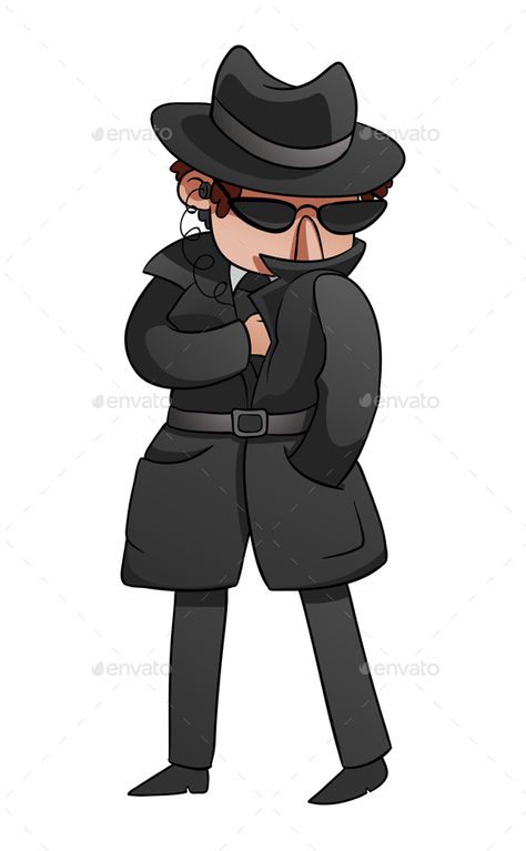 Suspicious Spy Guy Spy Clothing, Spy Drawing, Spy Illustration, Spy Wear, Spy Character, Spy Cartoon, Spy Outfit, Spy Games, Basic Drawing