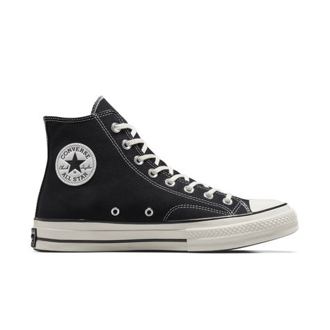 Find CONVERSE Chuck 70 High Top Shoes on Editorialist. THE VINTAGE THROWBACK:Durable, organic canvas Thicker rubber OrthoLite® cushioning Style: 162050C; Color: Black; Size: 4.5; Gender: Male; Age Group: Adult | Converse Chuck 70 High Top Unisex Shoes in Black, Size: 4.5 | 162050C-001 Converse Haute, Converse Chuck 70 High Top, Chuck 70 High Top, Converse Chuck Taylor 70, Converse Vintage, Platform Chucks, Chuck Taylor 70, Black High Top Shoes, Black Chucks