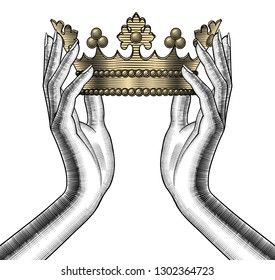 Holding Crown Reference, Hand Holding Crown, Crown Reference, Crown Images, Crown Drawing, Female Hands, Crown Vintage, Hands Holding, Hand Holding