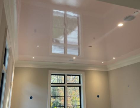 Feeling Flat? How About a Glossy Ceiling? Ceiling… | Williams Painting Glossy Ceiling Paint, High Gloss Ceiling Paint, High Gloss Ceiling, Glossy Ceiling, Gloss Ceiling, Removing Popcorn Ceiling, Ceiling Painting, Glossy Paint, High Gloss Paint