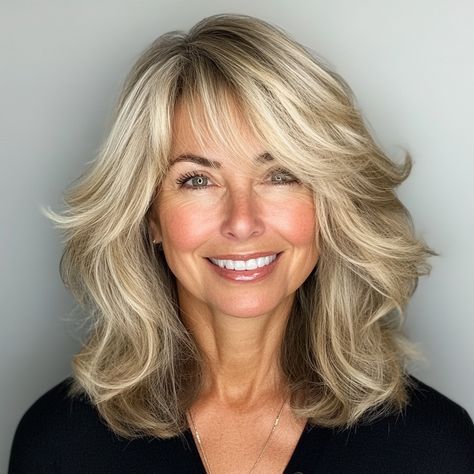 capecod8999 A pretty 50 year old woman with Shoulder Length M 8a5b9da1 d0d2 461b 8cd9 77ddd39fcff9 2 Blonde Hair For Women Over 50 Mid Length, Donna Mills Hair, Shoulder Length Feathered Hairstyles, Blonde Hair Older Women, Hair Styles 50 Year Old Women, Below Collar Bone Length Hair, Medium Length Haircut Over 50, Old Money Blonde Medium Length, Shoulder Length Hair Over 50