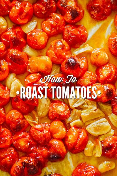 How To Roast Tomatoes, Ranch Chicken And Potatoes, Grape Tomato Recipes, Black Bean Nachos, Roasted Tomato Recipes, Salmon And Veggies, Roast Tomatoes, Roasted Grape Tomatoes, Bean Nachos