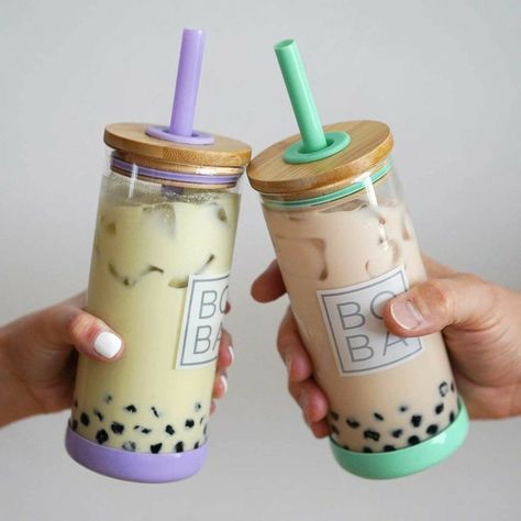 Seafoam Green Kitchen, Boba Icon, Bubble Tea Boba, Boba Drink, Bubble Milk Tea, Cute Coffee Cups, Tea Tumbler, Straw Cleaner, Pretty Drinks