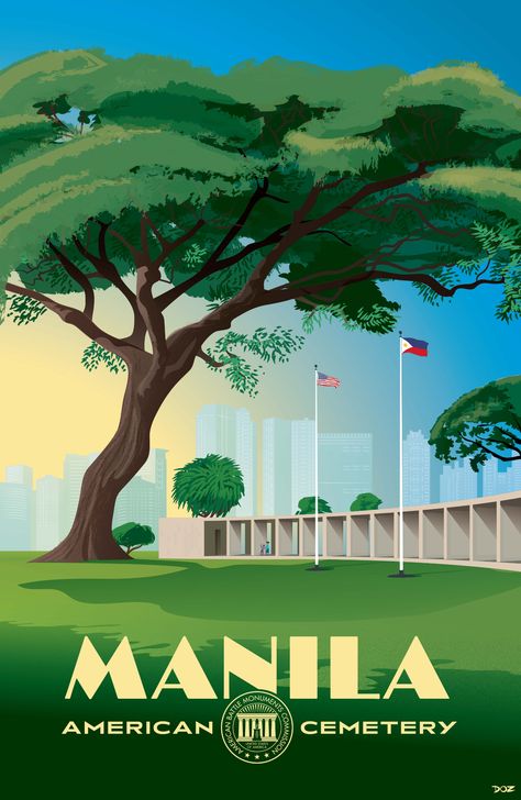 American Cemetery, Vintage Images, The Public, Manila, Cemetery, Memorial Day, Vintage Posters, Monument, How To Plan